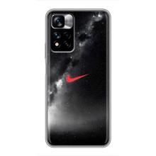 Чехол для Xiaomi Redmi Note 11 Pro Plus - с принтом Найк (AlphaPrint) (Найк красный)