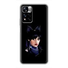 Чехлы Венсдей на Xiaomi Redmi Note 11 Pro Plus Уэнсдей (AlphaPrint) (серьезная Уэнздей)