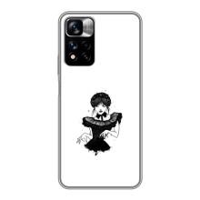 Чехлы Венсдей на Xiaomi Redmi Note 11 Pro Plus Уэнсдей (AlphaPrint) (танец Уэнздей)