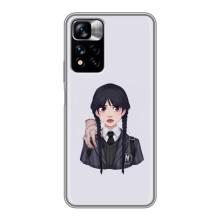 Чехлы Венсдей на Xiaomi Redmi Note 11 Pro Plus Уэнсдей (AlphaPrint) (Уэнздей и Вещь)