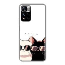 Чехол с рисунком кот на Xiaomi Redmi Note 11 Pro Plus (Коты в очках)