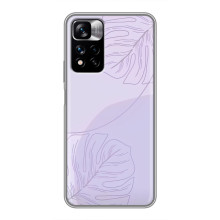 Чехол цветочный дизайн для Xiaomi Redmi Note 11 Pro Plus – Монстера фиолетовая