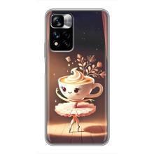 Чехол с мемом Тралалело тралала на Xiaomi Redmi Note 11 Pro Plus (Балерина капучина)