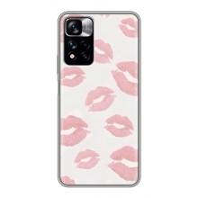 Чехол с розовым рисунком для Xiaomi Redmi Note 11 Pro Plus (Розовые губы)