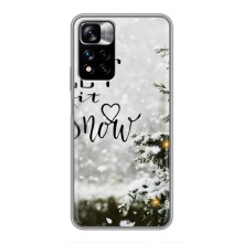 Новогодние, Праздничные Чехлы для Xiaomi Redmi Note 11 Pro Plus - 2024 год – Let it snow