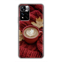 Чехол с уникальным дизайном «Осень с кофе» для Xiaomi Redmi Note 11 Pro Plus – Кофе на пледе