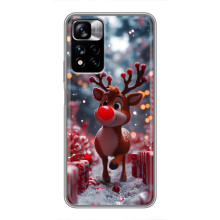 Яркий чехол для Xiaomi Redmi Note 11 Pro Plus с Зимними Оленятами – Олень среди подарков