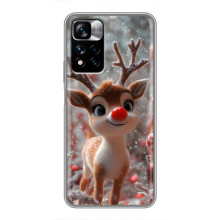 Яркий чехол для Xiaomi Redmi Note 11 Pro Plus с Зимними Оленятами