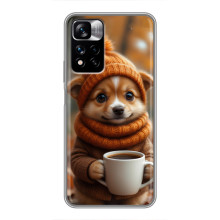 Друкований чохол 'Звірята з кавою' для Xiaomi Redmi Note 11 Pro Plus – Песик з кавою