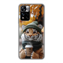 Друкований чохол 'Звірята з кавою' для Xiaomi Redmi Note 11 Pro Plus – Тигр з кавою