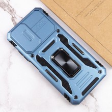 Ударопрочный чехол Camshield Army Ring для Xiaomi Redmi Note 11 Pro 4G/5G / 11E Pro / 12 Pro 4G – Голубой