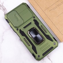 Ударопрочный чехол Camshield Army Ring для Xiaomi Redmi Note 11 Pro 4G/5G / 11E Pro / 12 Pro 4G – Оливковый