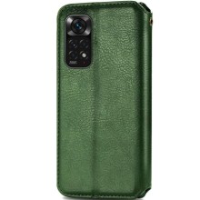 Кожаный чехол книжка GETMAN Cubic (PU) для Xiaomi Redmi Note 11 Pro 4G/5G / 12 Pro 4G – Зеленый