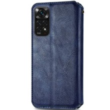 Кожаный чехол книжка GETMAN Cubic (PU) для Xiaomi Redmi Note 11 Pro 4G/5G / 12 Pro 4G – Синий