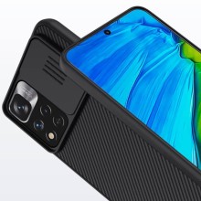 Карбоновая накладка Nillkin Camshield (шторка на камеру) для Xiaomi Redmi Note 11 Pro (Global) / 5G – Черный