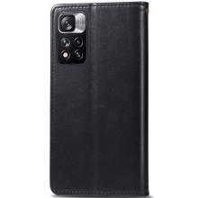 Кожаный чехол-книжка GETMAN Gallant (PU) для Xiaomi Redmi Note 11 Pro 4G/5G / 12 Pro 4G – Черный