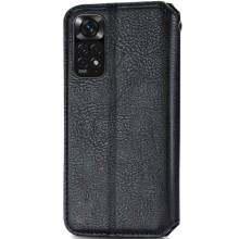 Кожаный чехол-книжка GETMAN Cubic (PU) для Xiaomi Redmi Note 11 Pro 4G/5G / 12 Pro 4G – Черный