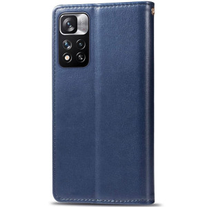Шкіряний чохол-книжка GETMAN Gallant (PU) для Xiaomi Redmi Note 11 Pro 4G/5G / 12 Pro 4G – Синій