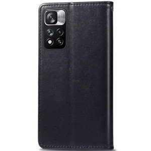 Шкіряний чохол-книжка GETMAN Gallant (PU) для Xiaomi Redmi Note 11 Pro 4G/5G / 12 Pro 4G – Чорний