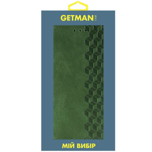 Шкіряний чохол-книжка GETMAN Cubic (PU) для Xiaomi Redmi Note 11 Pro 4G/5G / 12 Pro 4G – Зелений