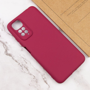 Чохол Silicone Cover Lakshmi Full Camera (AAA) для Xiaomi Redmi Note 11 Pro 4G/5G / 12 Pro 4G – Бордовий