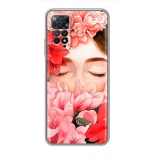 Чехлы (ART) Цветы на Xiaomi Redmi Note 11 Pro (VPrint) (Глаза в цветах)