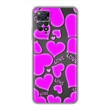Чехлы для любимой на Сяоми Редми Ноут 11 Про (VPrint) (Pink hearts)