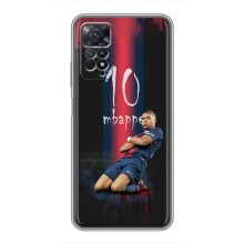 Чехол (TPU) с Футболистом на Xiaomi Redmi Note 11 Pro (MBAPPE 10)