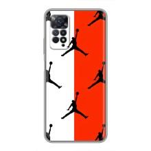 Чехлы для Xiaomi Redmi Note 11 Pro - с картинкой JORDAN (AlphaPrint) (Лого Джордан)