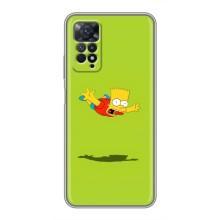 Чехол с Симпсонами для Xiaomi Redmi Note 11 Pro (VPrint) (Барт Симпсон)