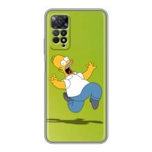 Чехол с Симпсонами для Xiaomi Redmi Note 11 Pro (VPrint) (Гомер Симпсон)