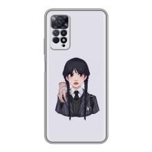 Чехлы Венсдей на Xiaomi Redmi Note 11 Pro Уэнсдей (AlphaPrint) (Уэнздей и Вещь)