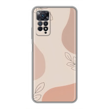 Чехол цветочный дизайн для Xiaomi Redmi Note 11 Pro – Коричневый фон