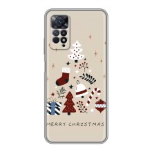 Рождественские Чехлы для Xiaomi Redmi Note 11 Pro (VPrint) (Merry Christmas)