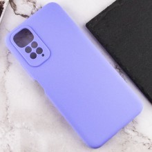 Чехол Silicone Cover Lakshmi Full Camera (AAA) для Xiaomi Redmi Note 11 (Global) / Note 11S – Сиреневый