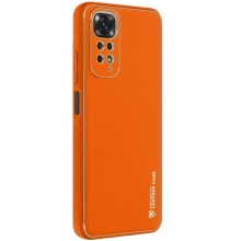 Кожаный чехол Xshield для Xiaomi Redmi Note 11 (Global) / Note 11S – Оранжевый