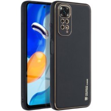 Кожаный чехол Xshield для Xiaomi Redmi Note 11 (Global) / Note 11S – Черный