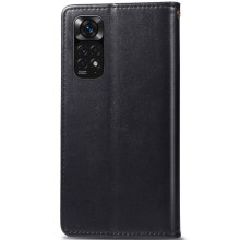 Кожаный чехол книжка GETMAN Gallant (PU) для Xiaomi Redmi Note 11 (Global) / Note 11S – Черный