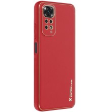 Кожаный чехол Xshield для Xiaomi Redmi Note 11 (Global) / Note 11S – Красный