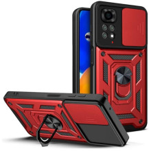 Чехол Ummi Camshield Serge Ring для Xiaomi Redmi Note 11 (Global) / Note 11S – Красный