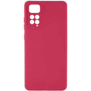 Силиконовый чехол Candy Full Camera для Xiaomi Redmi Note 11 (Global) / Note 11S (Бордовый)