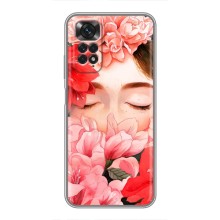 Чехлы (ART) Цветы на Xiaomi Redmi Note 11 / 11s (VPrint) (Глаза в цветах)