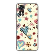 Чехлы для любимой на Сяоми Редми Ноут 11 / 11s (VPrint) (Сердечки)