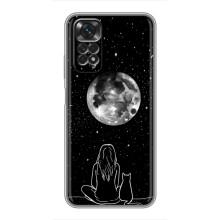 Чехол с рисунком кот на Xiaomi Redmi Note 11 / 11s – Девушка с котом