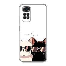 Чехол с рисунком кот на Xiaomi Redmi Note 11 / 11s – Коты в очках