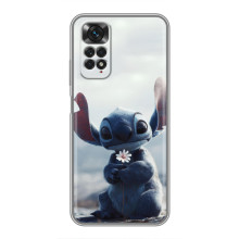 Чехол с рисунком Стич для Xiaomi Redmi Note 11 / 11s – Стич с цветочком