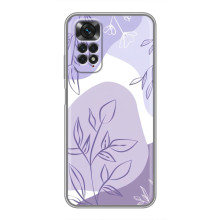 Силиконовый чехол с принтом в цветах на Xiaomi Redmi Note 11 / 11s – Фиолетовый дизайн