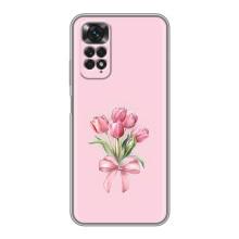 Чехол с розовым рисунком для Xiaomi Redmi Note 11 / 11s – Букет цветов