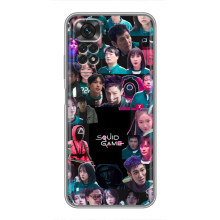 Чехол Гра в кальмара для Xiaomi Redmi Note 11 / 11s – Коллаж игры кальмара