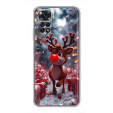 Яркий чехол для Xiaomi Redmi Note 11 / 11s с Зимними Оленятами – Олень среди подарков